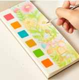 Watercolour Painting: The Flower And The Butterfly