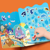 Reusable Jelly Sticker Set: Incredible Aquarium 43pc