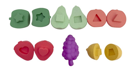 Bioplastic Shape Matching Fruit Set 12pc