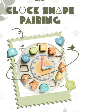 Bioplastic Clock Shape Pairing Puzzle 13pc