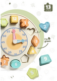 Bioplastic Clock Shape Pairing Puzzle 13pc