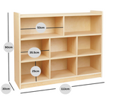 Wooden 3-Shelf Storage & Organiser 90 x 113cm (Plywood)