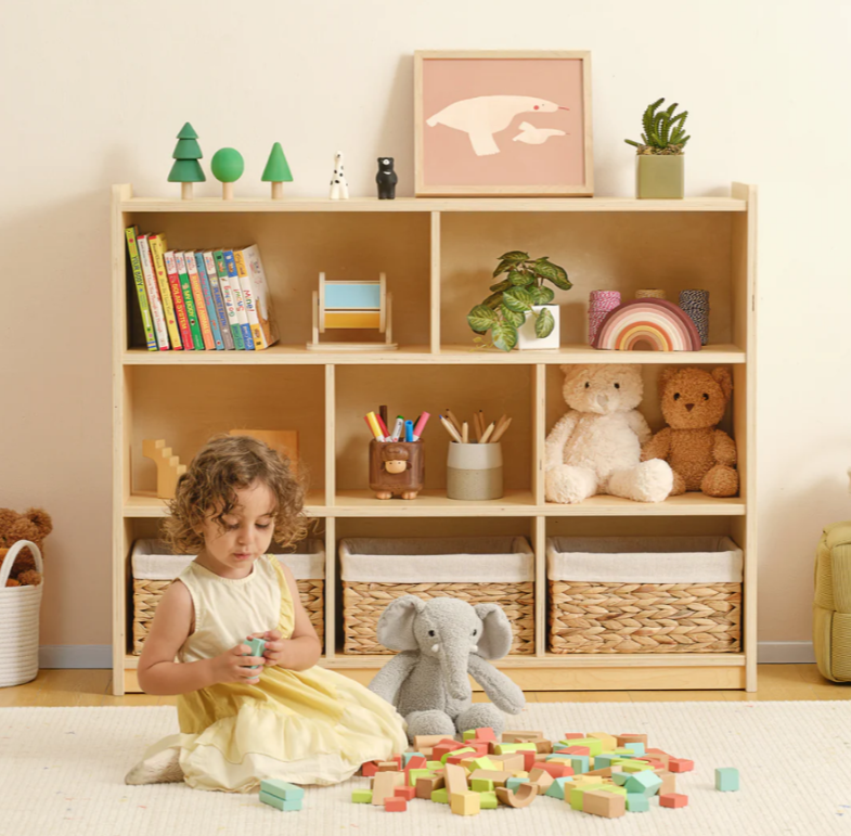 Wooden 3-Shelf Storage & Organiser 90 x 113cm (Plywood)