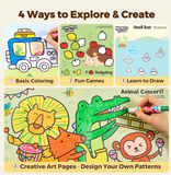 Play & Learn Colouring Book Set: Vehicles & Animals