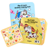 Play & Learn Colouring Book Set: Vehicles & Animals