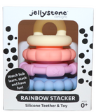 Rainbow Stacker Silicone Teether & Toy: Pastel