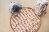 Playmat & Toy Bag: Stripes Brown 140cm
