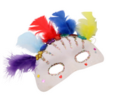 White Flocked Eye Masks 12pc