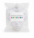 White Flocked Face Masks 6pc