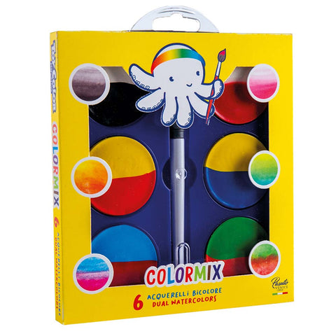 Colormix:  6 Dual Watercolours Tablets 55mm - Demo Stock