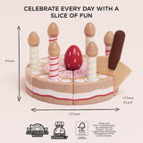 Sliceable Birthday Cake & Candles 14pc