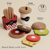 Wooden Gourmet Hamburger Set 13pc
