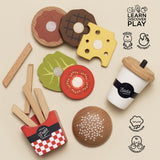 Wooden Gourmet Hamburger Set 13pc