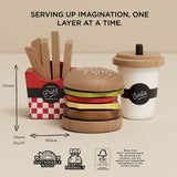 Wooden Gourmet Hamburger Set 13pc