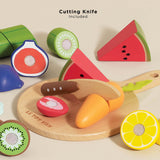Wooden Play Food Chopping Board 18pc