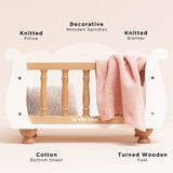 Dolls Wooden Sleigh Cot