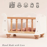 Dolls Wooden Sleigh Cot