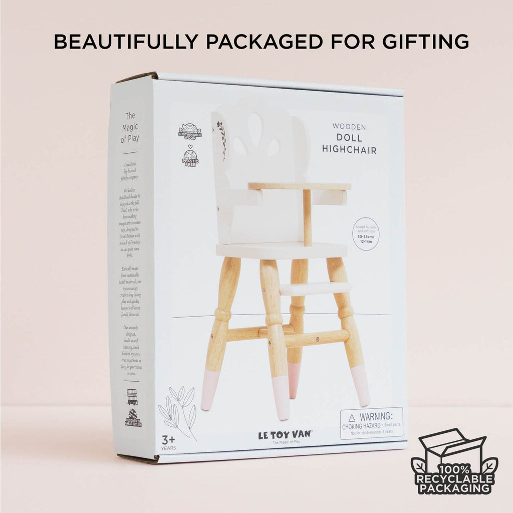 Wooden Dolls High Chair