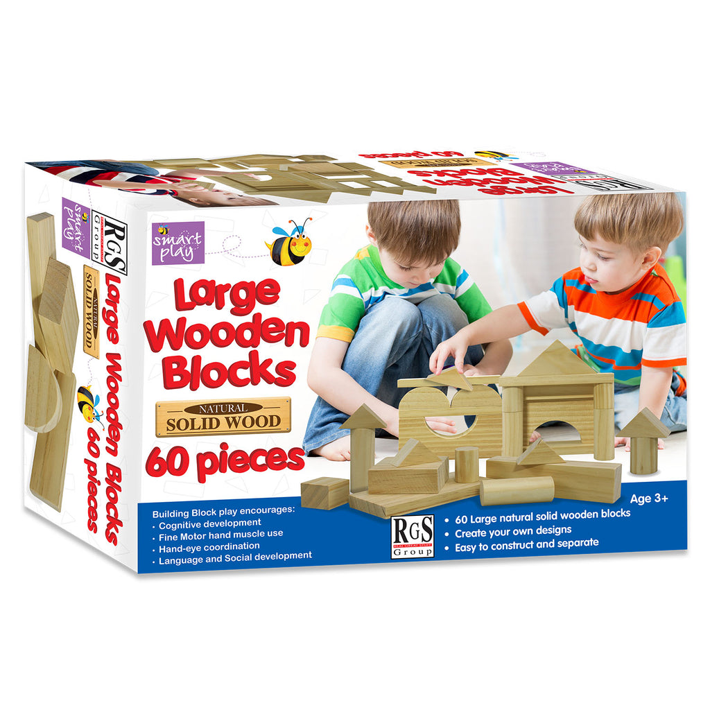 Large Natural Wooden Block Set 60pc
