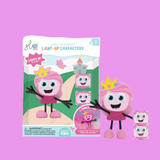 Glo Pals: Water Activated Light-Up Sensory Toys - Princess Ida (Pink) 3pc