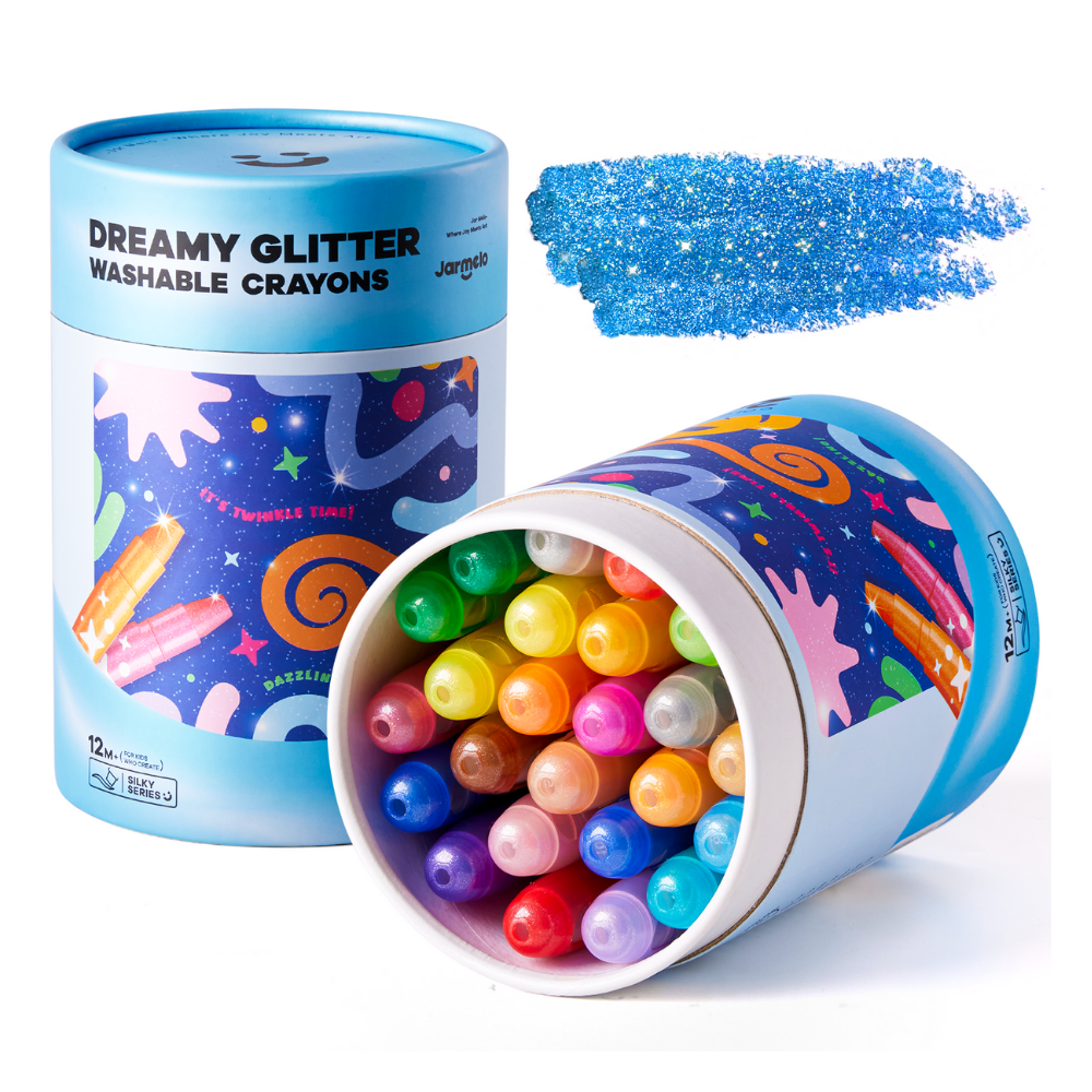 Dreamy Glitter Washable Crayons: 24 Colours