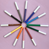 Junior Fine Tip Fiber Pens 12 Colours