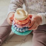 Rainbow Stacker Silicone Teether & Toy: Pastel
