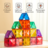Colourful Magnetic Tiles 60pc