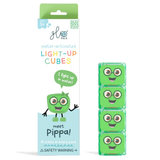 Glo Pals: Water Activated Light-Up Sensory Cubes - Pippa (Green) 4pc