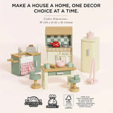 Wooden Dolls House Kitchen 20pc