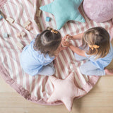 Playmat & Toy Bag: Stripes Pink 140cm