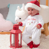 Llorens - Baby Girl Doll with Laughing Mechanism & Christmas Outfit: Leo 45cm