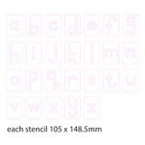 Alphabet Stencils: Lower Case 26pc