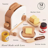 Wooden Toaster Set 12pc