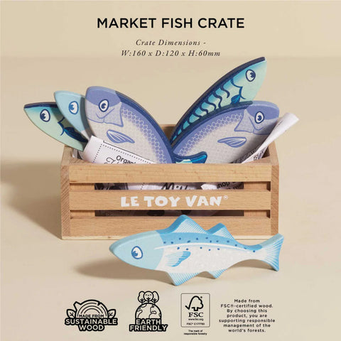Fresh Fish Market Crate 8pc