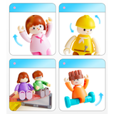 Colourful Magnetic Tiles: Our Family 32pc