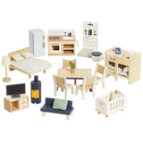 Wooden Dolls House Child's Bedroom 24pc