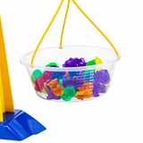 Balance scale bowl close-up cleanup