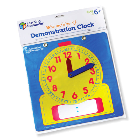 Wipe-Clean Demonstration Clock