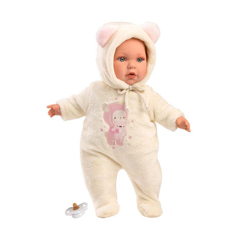 Llorens - Baby Girl Doll With Clothing And Accessories:Baby Julia Osito Rosa 42cm