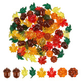 Transparent Leaves Counters 120pc