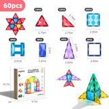 Colourful Magnetic Tiles 60pc