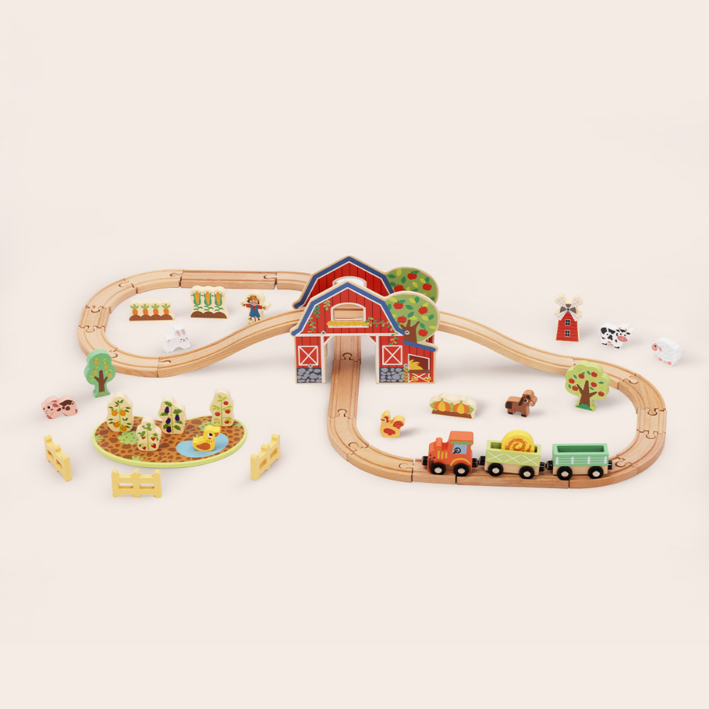 Wooden Farm Set 48pc