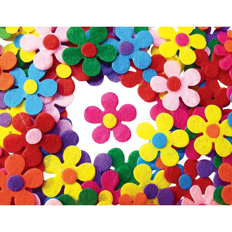 Felt Flowers 100pc - Assorted Colours