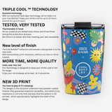 Reusable Thermal Tumbler: Eddie Baehr - Sunshine Fiesta 330ml
