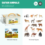 Animal Toys Set 15pc Safari