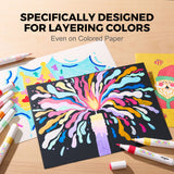 Vivid Layered Colours Washable Markers: 12 Colours