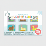 Glo Pals: Water Activated Light-Up Cubes - Farm 6pc