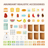 Wooden Grocery Store with Accessories