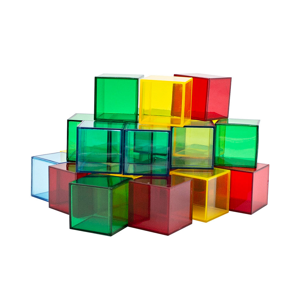 Translucent Crystal Rainbow Cube Set 36pc